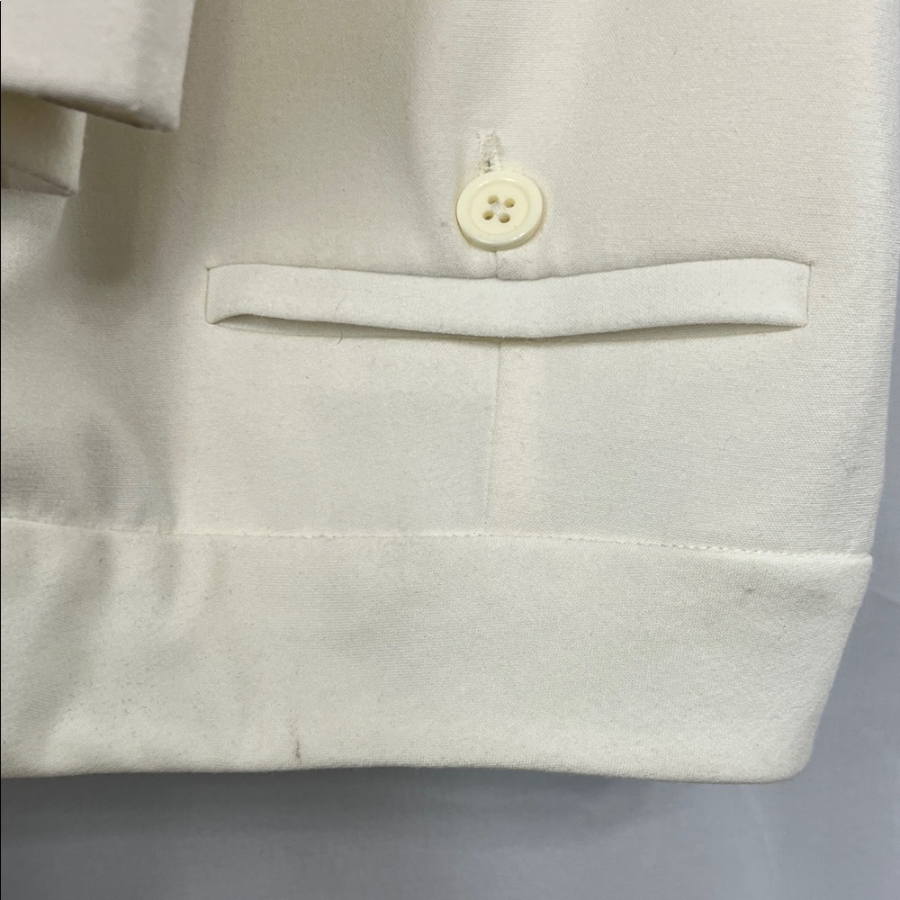 Larry Levine Stretch Elegant Cream Trousers - Size 8 - Picture 7 of 10